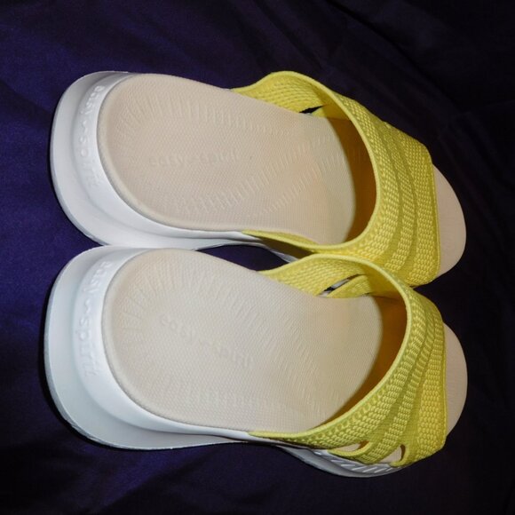 9m easy Spirit yellow slide on sandals Deion sport slides - Picture 4 of 10